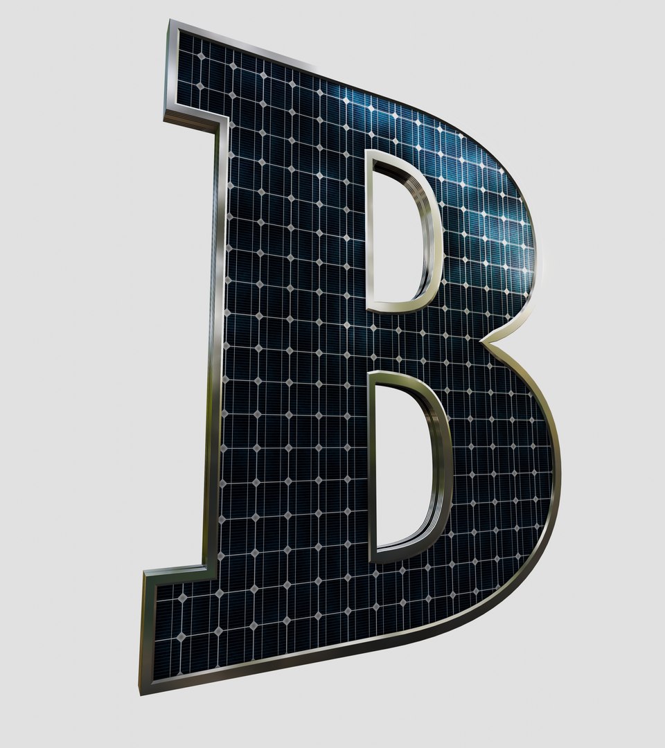 Solar Panel Letter - B 3D Model - TurboSquid 2242044