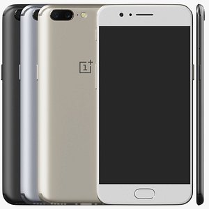 OnePlus 5 All Colors Smartphone 3D model