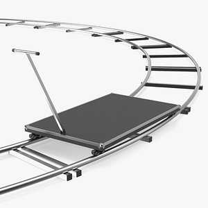 3D model Circular Film Dolly Track With Flat Trolley