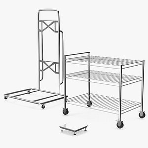 3D model Pit Stop Wheel Cart