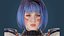 Sci-Fi Girl Low-poly