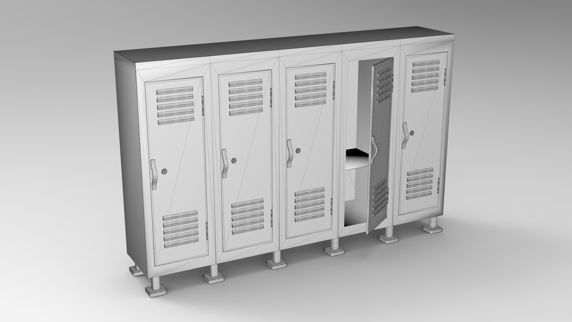Lockers Model - TurboSquid 1744628