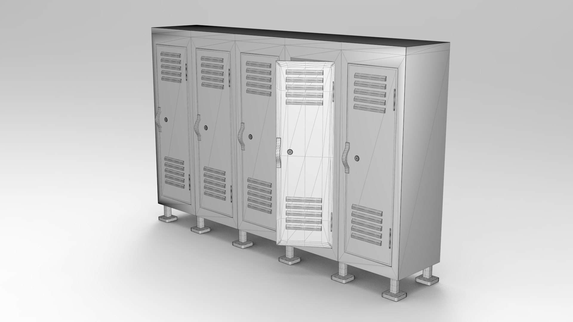 Lockers Model - TurboSquid 1744628