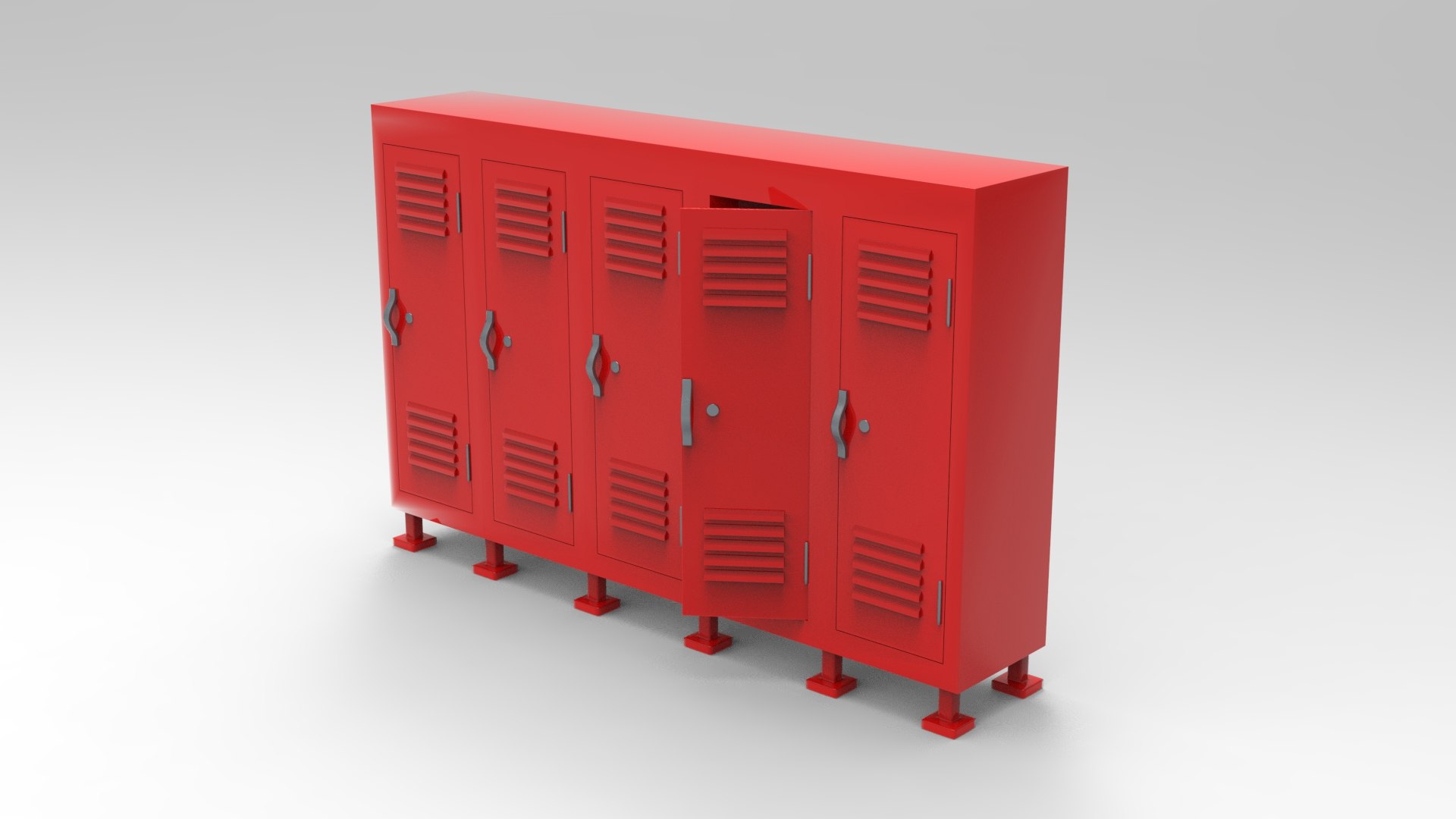 Lockers Model - TurboSquid 1744628