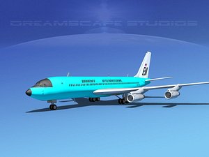 3d 707-320 airlines boeing 707 model