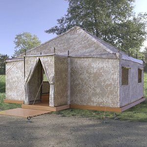 Military Command Tent 3D