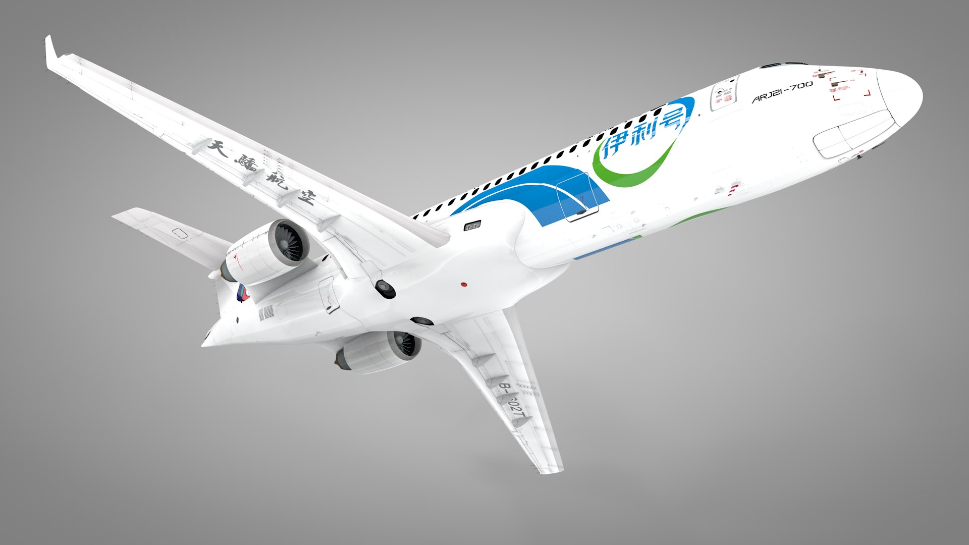 3D Genghis Khan Airlines B-602T COMAC ARJ21-700 L1958 Model ...