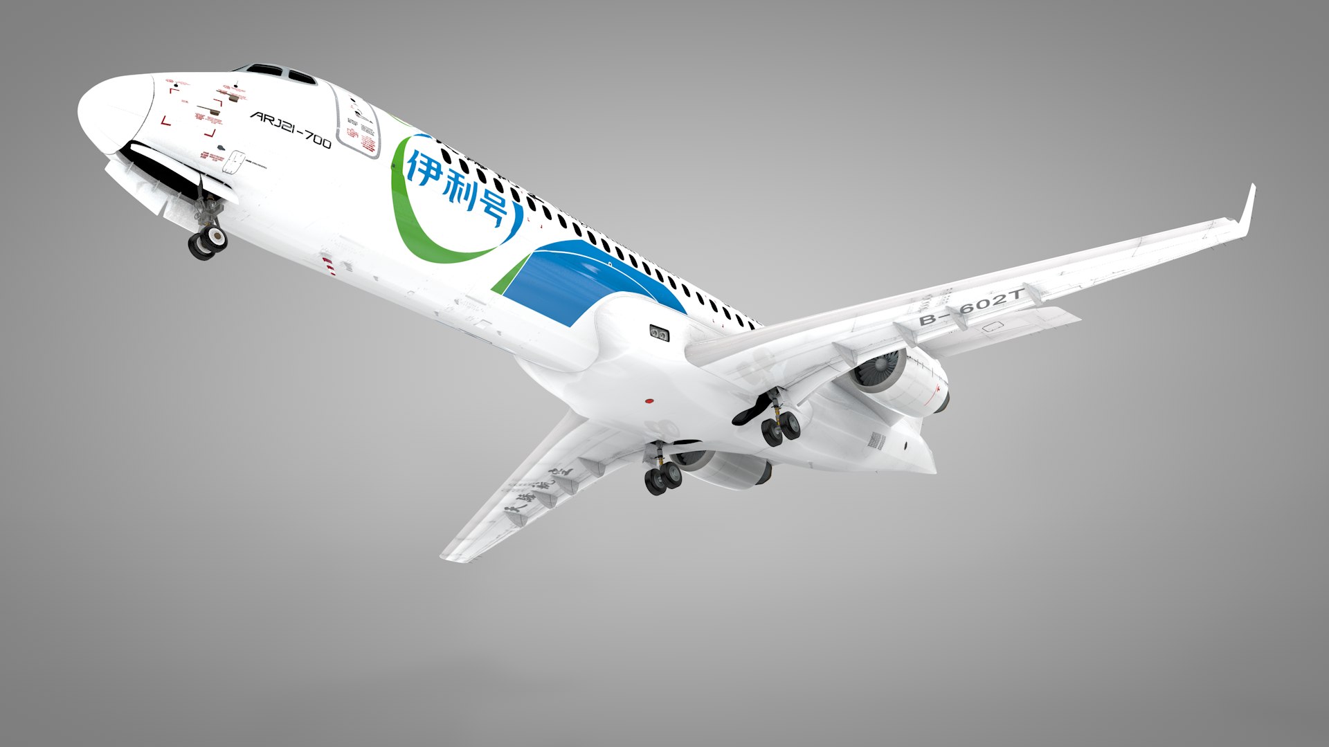 3D Genghis Khan Airlines B-602T COMAC ARJ21-700 L1958 Model ...