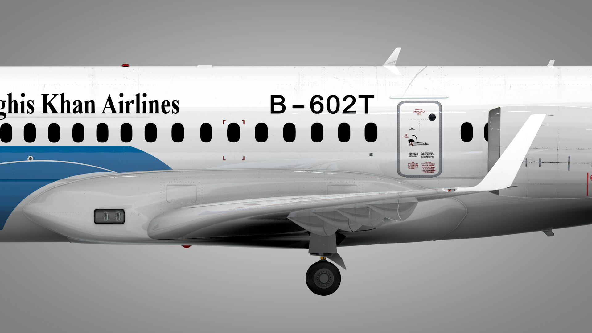 3D Genghis Khan Airlines B-602T COMAC ARJ21-700 L1958 Model ...