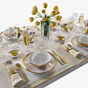 table setting 3D model