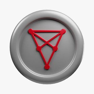 Chiliz or CHZ Silver Crypto Coin with cartoon style 3D model