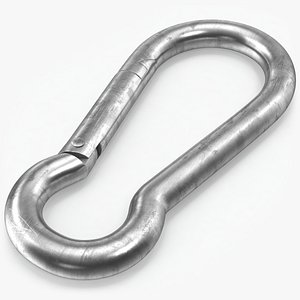 steel carabiner 3D model