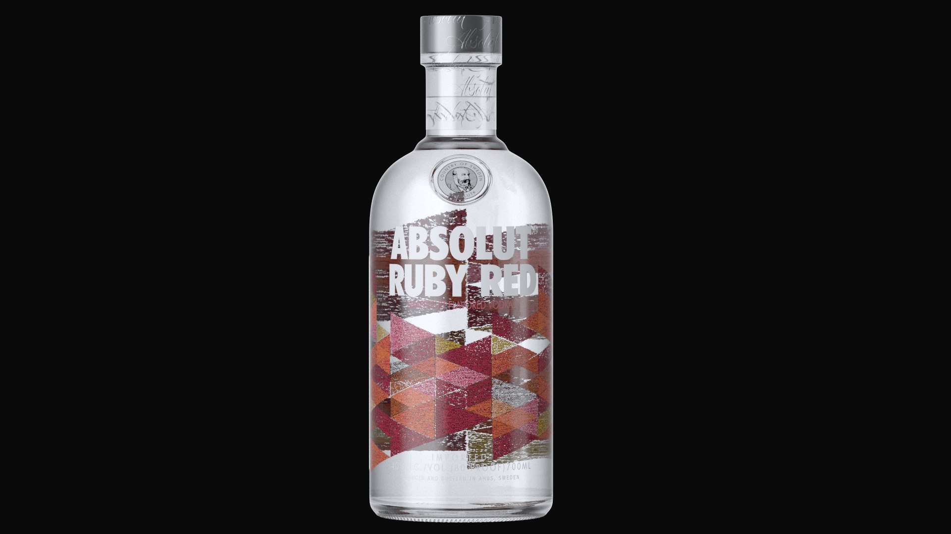 Absolut Ruby Red Vodka 3D Model TurboSquid 1477435