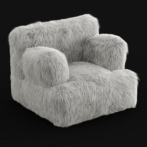 3D wool winter fox faux-fur