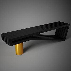 Bench 3-seater Pinch Noir