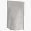 Pochette Zippée Stand Up Blanche 70g - Ouverte et Fermée