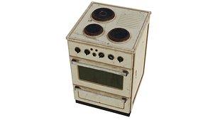3D old gas cooker
