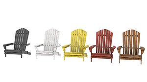 3D model adirondack chair