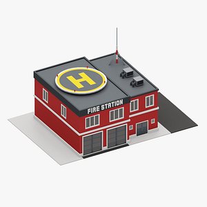 Fire station city building