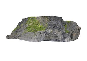 3D iceland basalt cliff cave