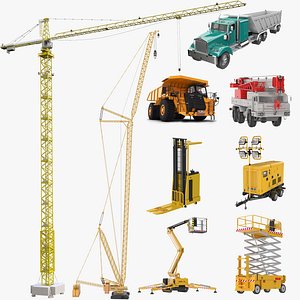 Collection of Construction Equipment 3D model