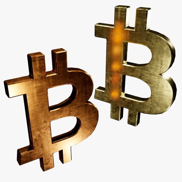 symbols copper gold btc 3D