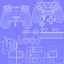 Google Stadia Controller with Phone Mount Blue