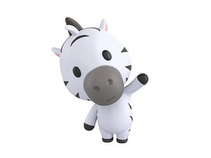 3D Character142 Rigged Zebra