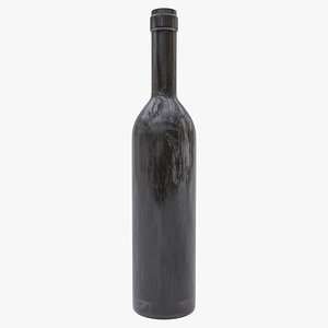 Old Dirty Wine Bottle 3D model