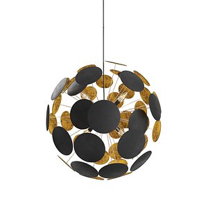 Design suspension INFINITY black gold pendant light