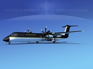 3d model dhc-8-400 400