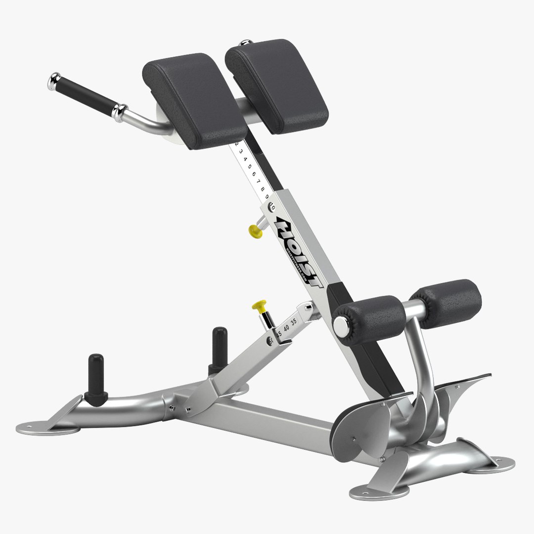 3D hoist hyperextension gym equipment model TurboSquid 1629050
