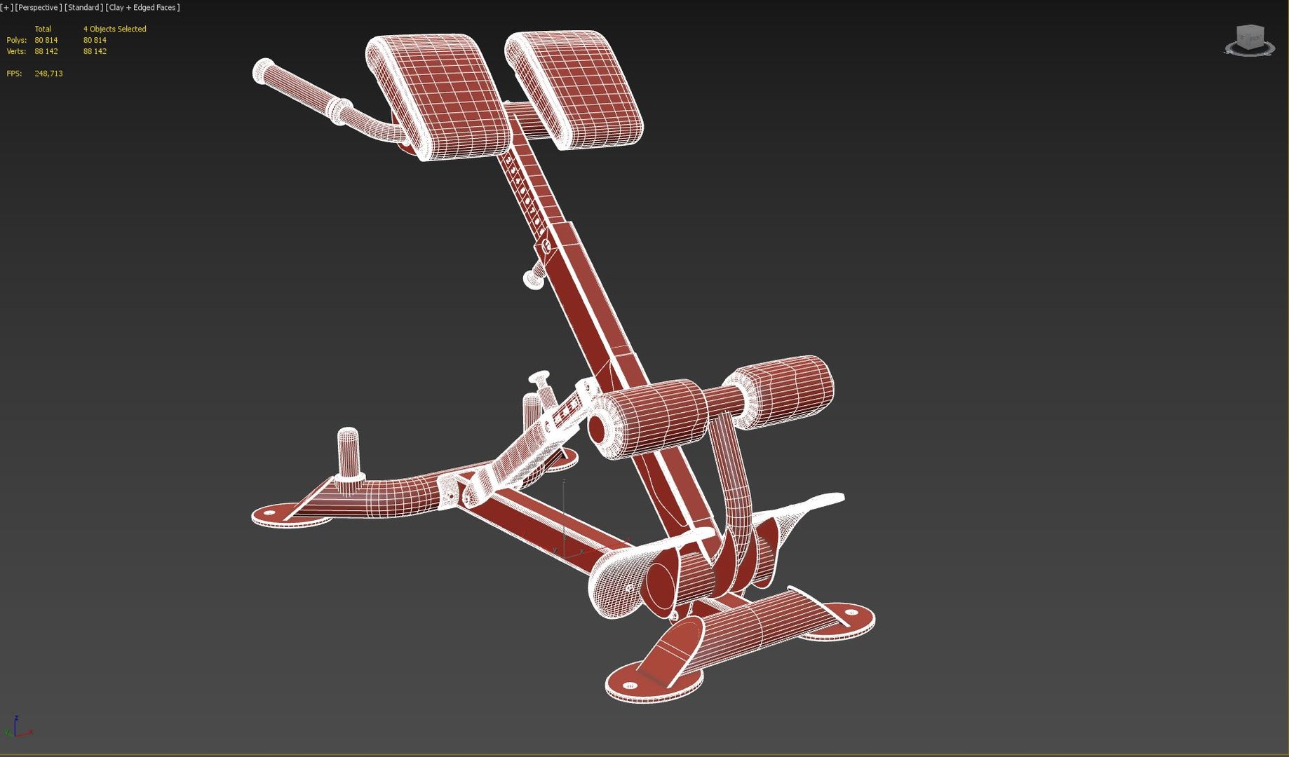 3D Hoist Hyperextension Gym Equipment Model TurboSquid 1629050