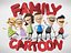 3D Family Cartoon Characters model