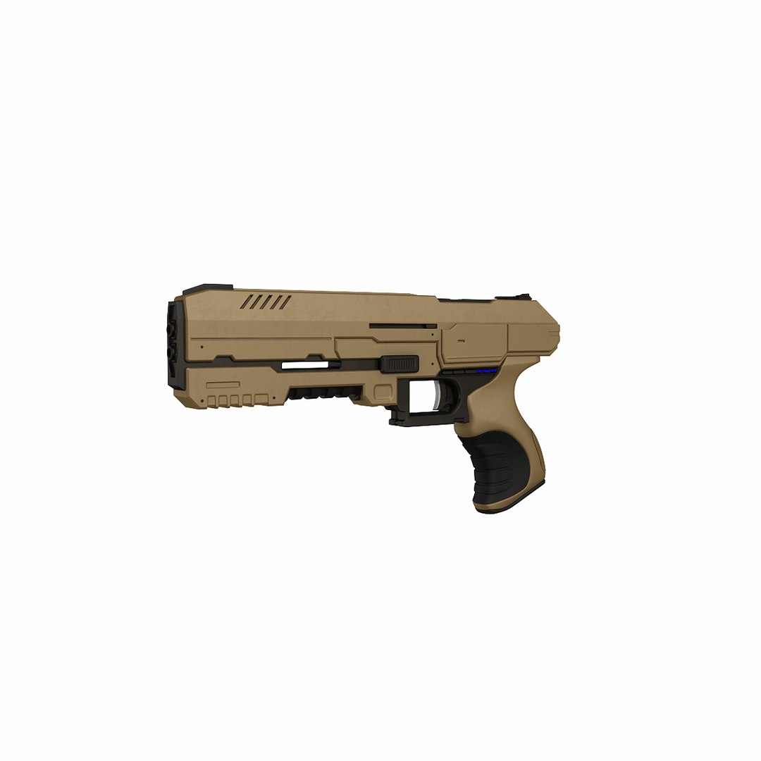 3D Sci-fi Pistol Model - TurboSquid 1293063