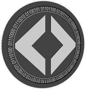 pixby black coin 3D model