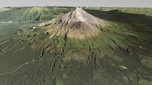 3D model Mountain landscape Volcano Taranaki New Zealand