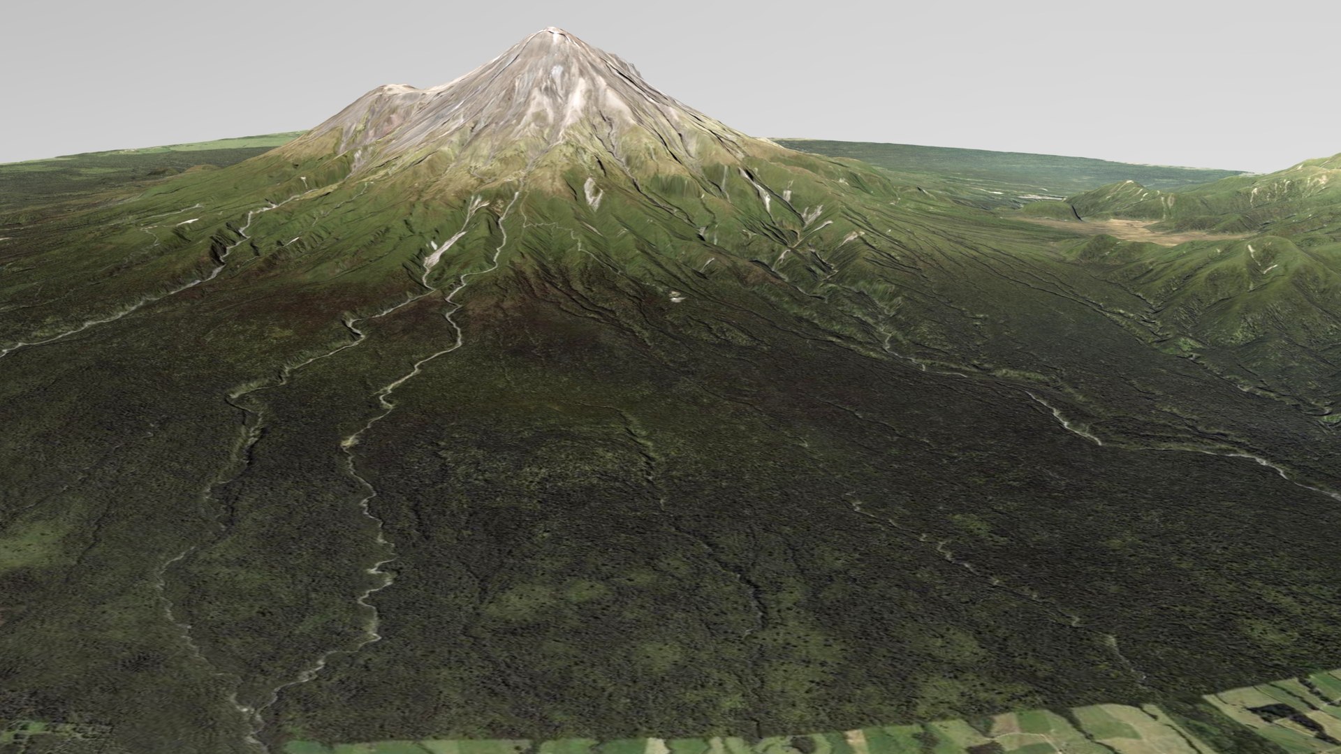 3D Model Mountain Landscape Volcano Taranaki New Zealand - TurboSquid ...