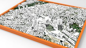 3D model Cityscape Paris France
