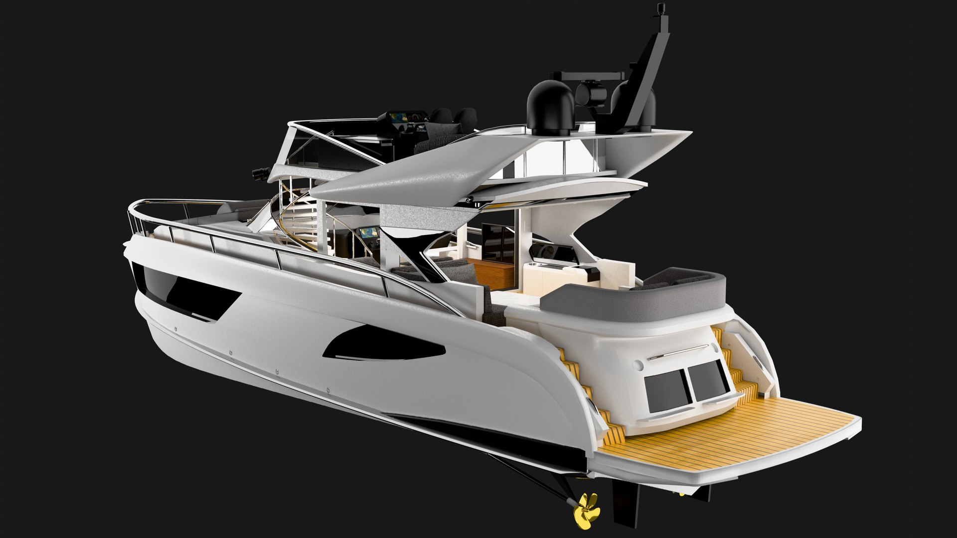 3D Modern Luxury Yacht Model - TurboSquid 2410722