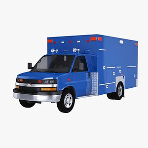 2020 chevrolet express ems ambulance 3D