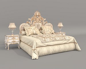 Classic European Style Bed Set 69 3D