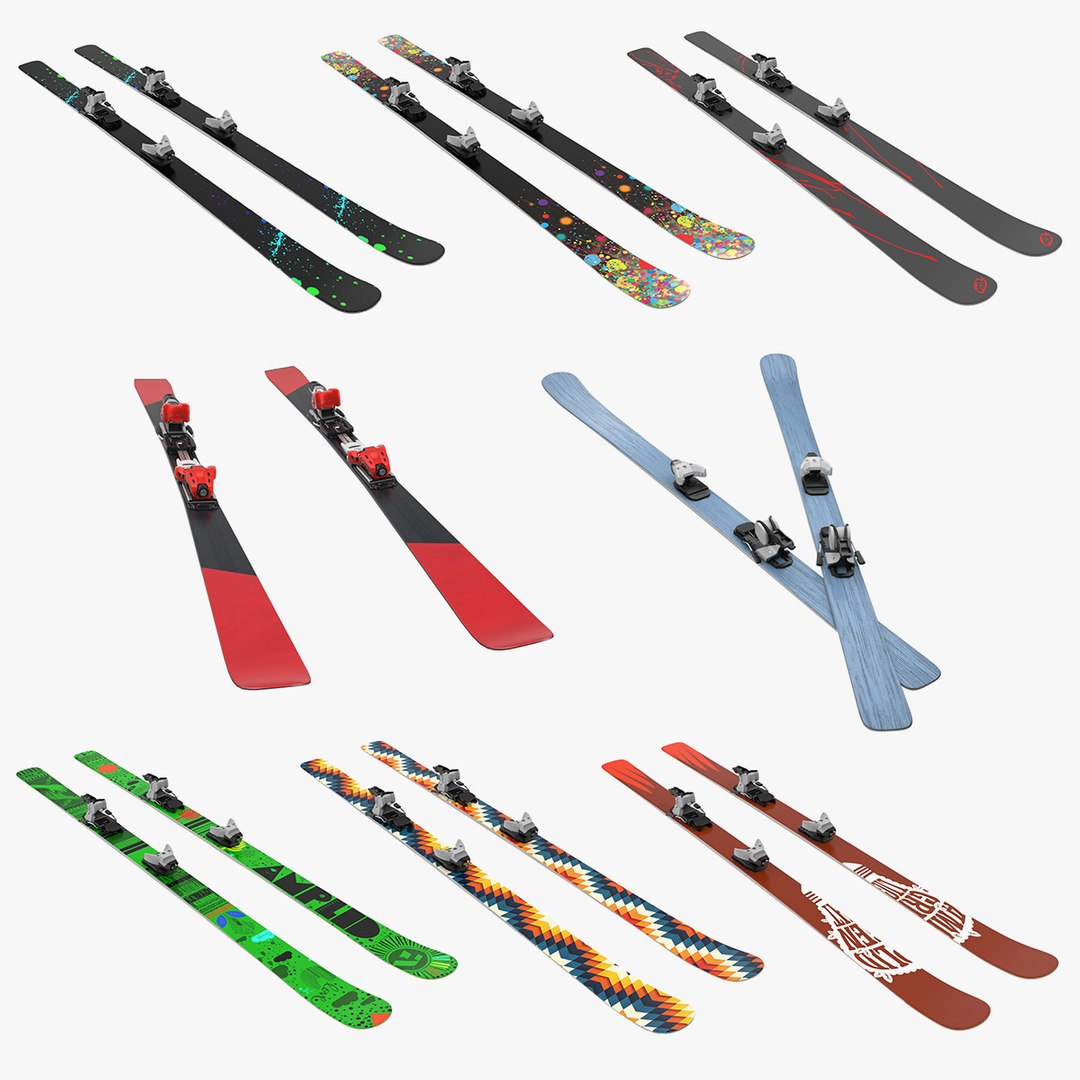 Ski 3D Models Collection 3D model preview