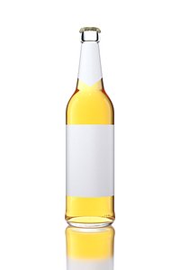 render clear beer bottle 3D