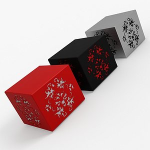 free bling cube table 3d model