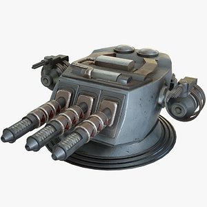 3D heavy laser cannon sci-fi model