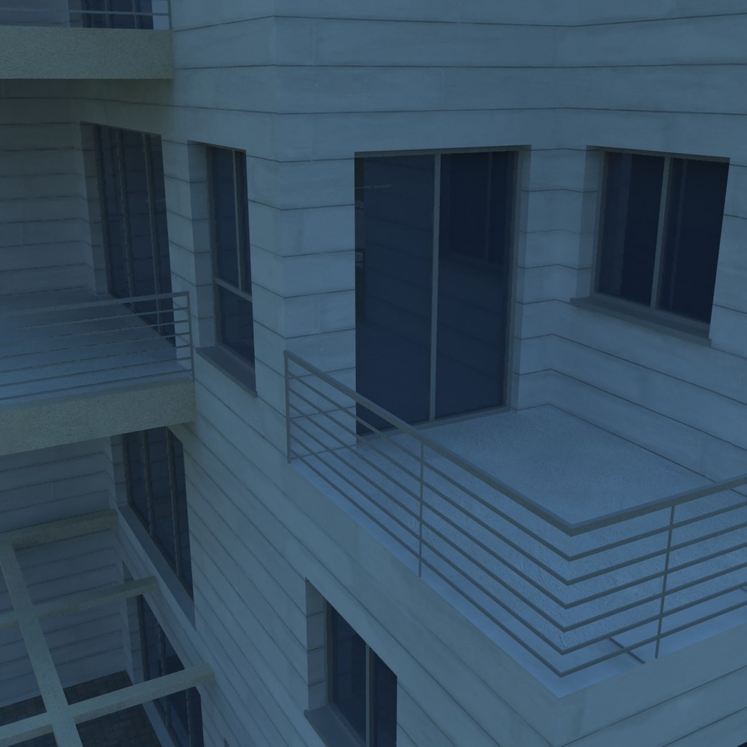 buildings 2 1 3d model