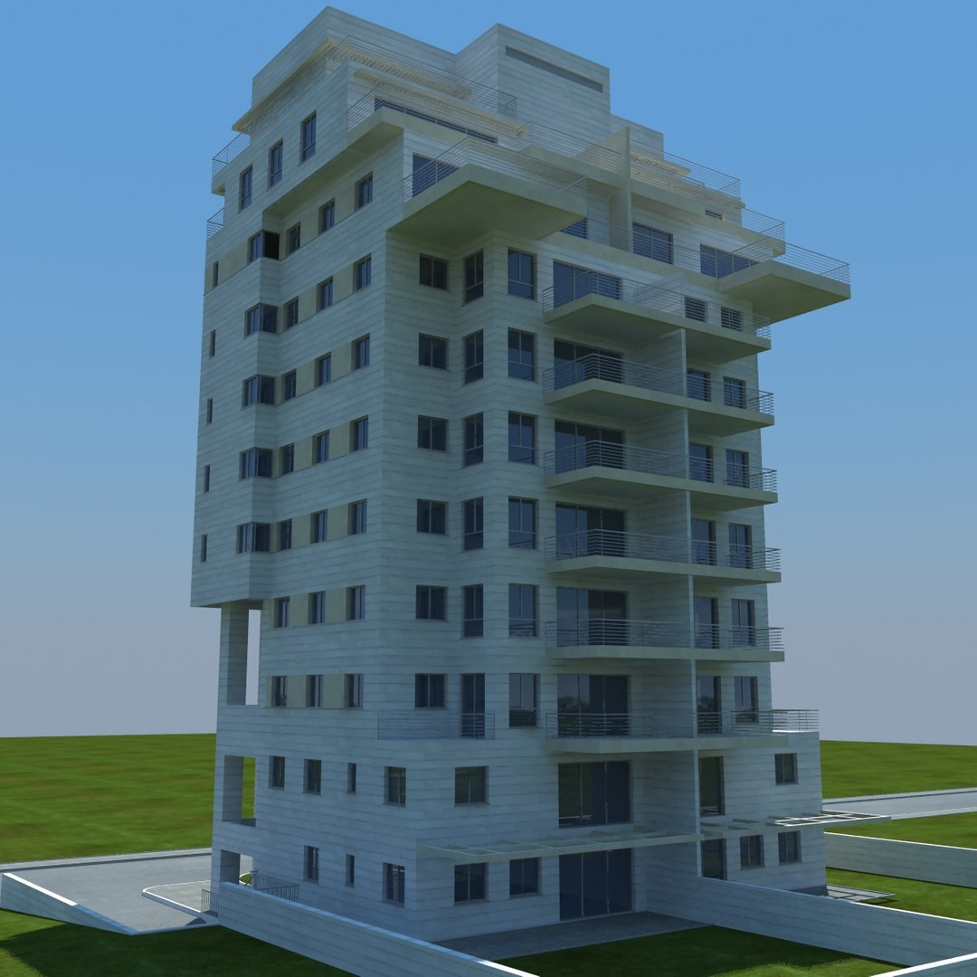 buildings 2 1 3d model