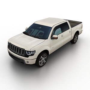 Low Poly Generic Pickup Truck v.01