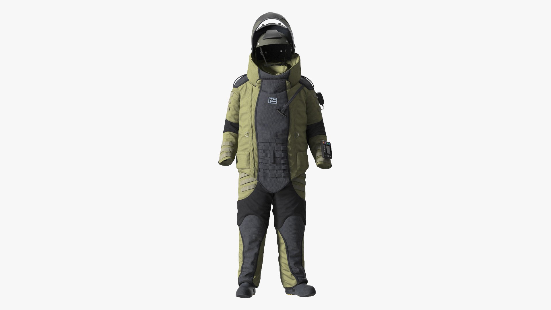 EOD 10 Bomb Suit Without Person Rigged for Cinema 4D 3D model preview